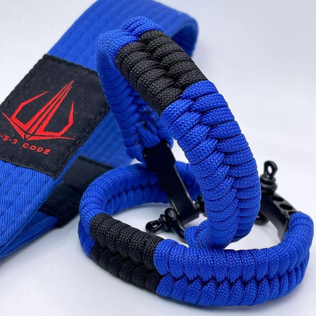 Blue Belt Ranked BJJ Paracord Bracelet