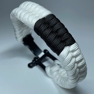 White Belt Ranked Paracord Bracelet