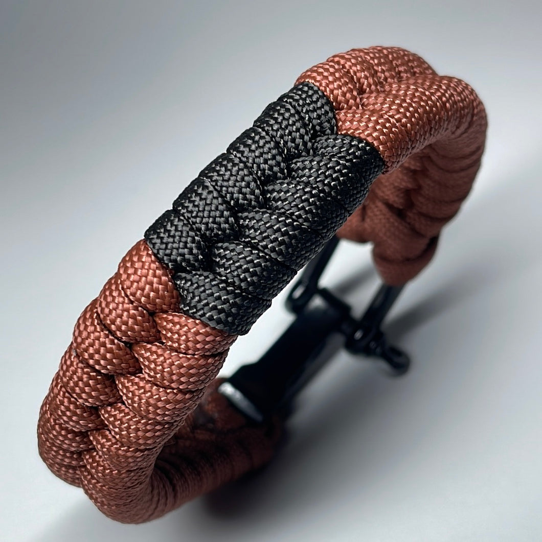 Brown Belt Ranked BJJ Paracord Bracelet